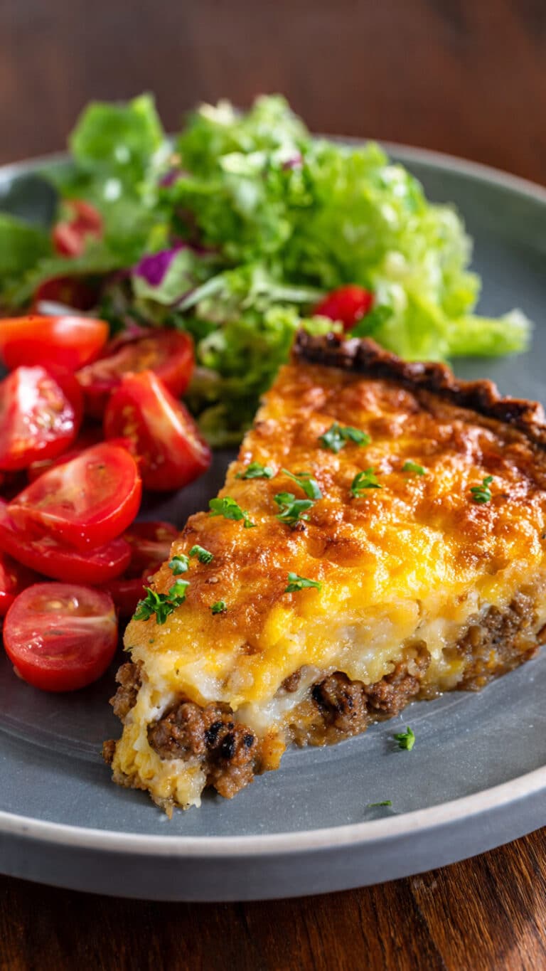 One-Pan Cheeseburger Pie Dinner
