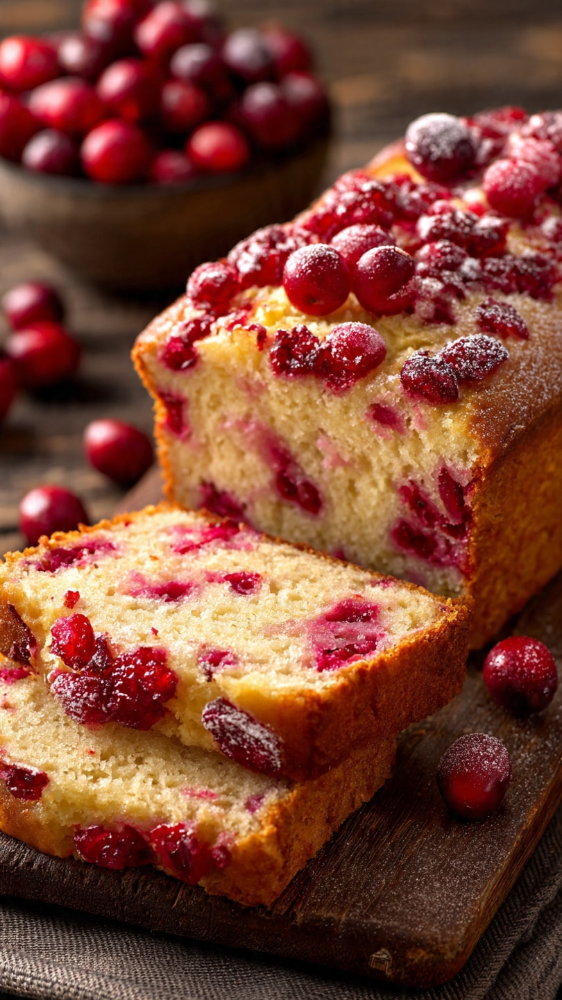 Moist Cranberry Bread with Fresh Cranberries