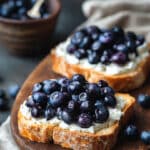 Air Fryer Blueberry Cottage Cheese Toast
