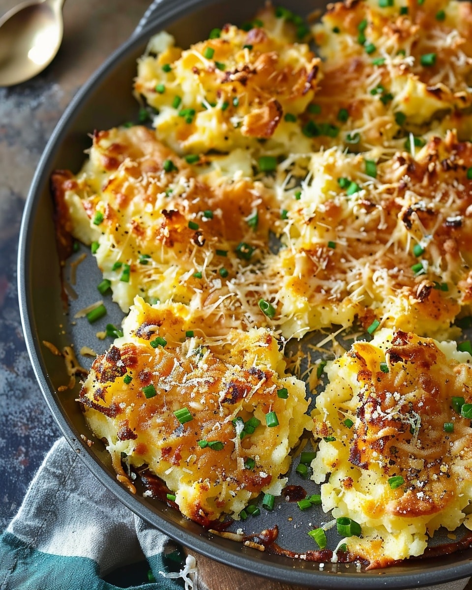 Cheesy Smashed Potatoes