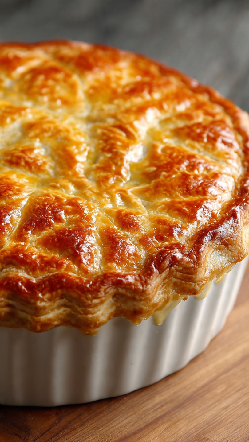 Golden Chicken Pot Pie with Buttery Crust
