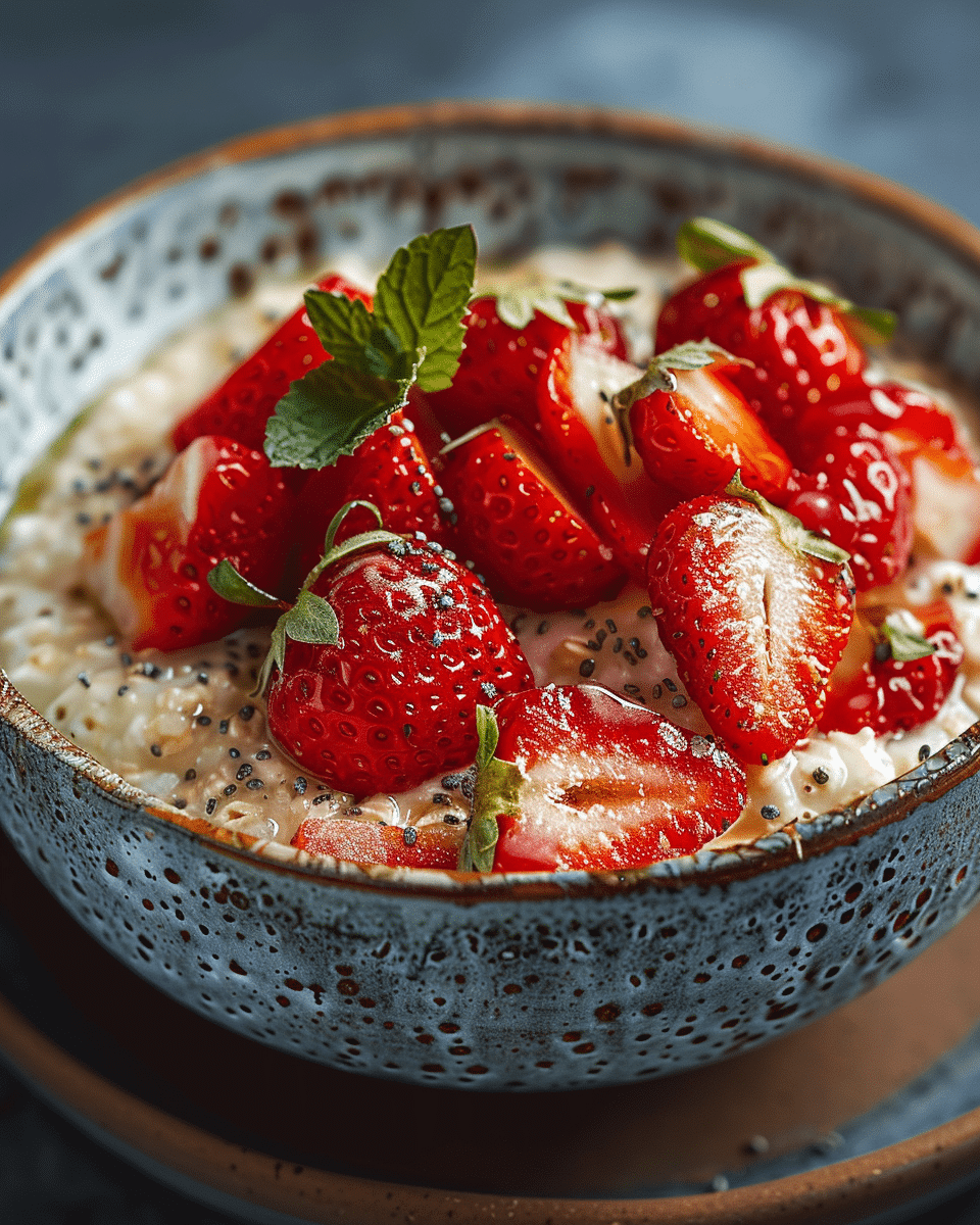 Strawberries and Cream Porridge