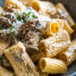 Creamy Parmesan Beef Rigatoni