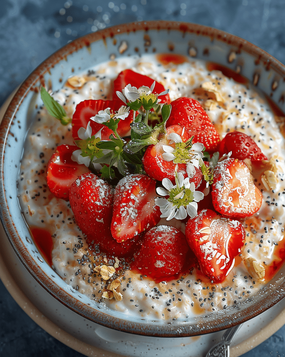Strawberries and Cream Porridge
