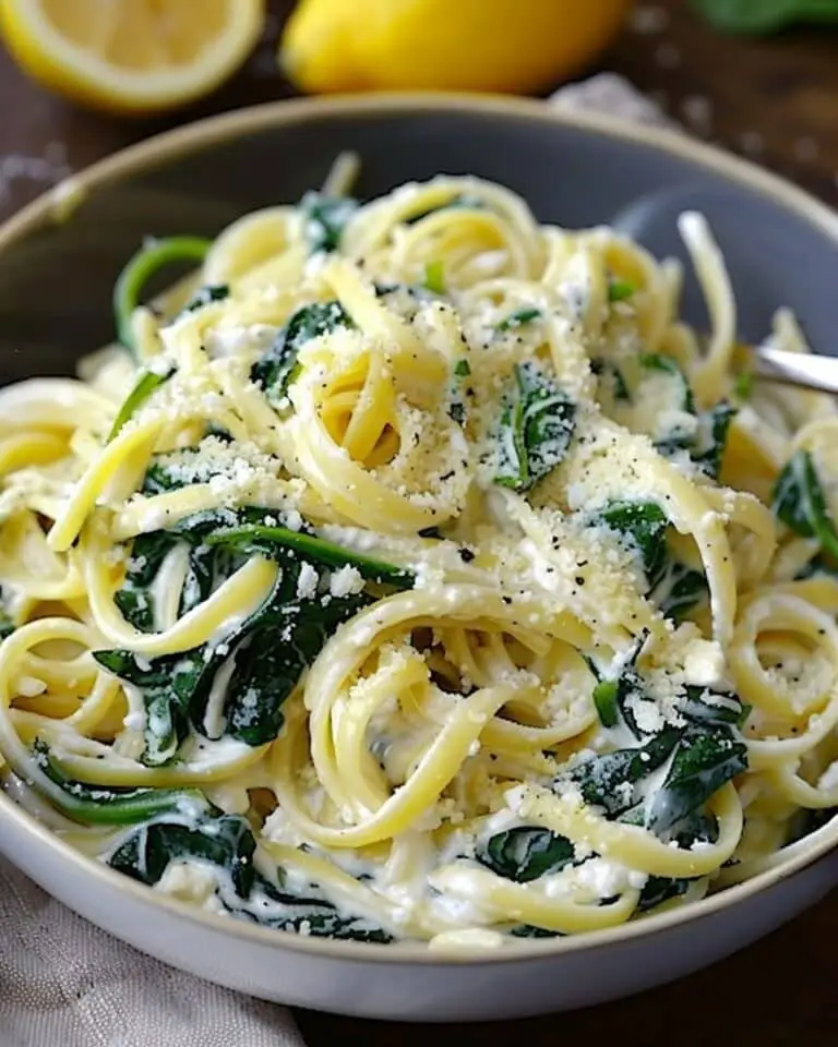 Zesty Lemon Ricotta and Spinach Pasta