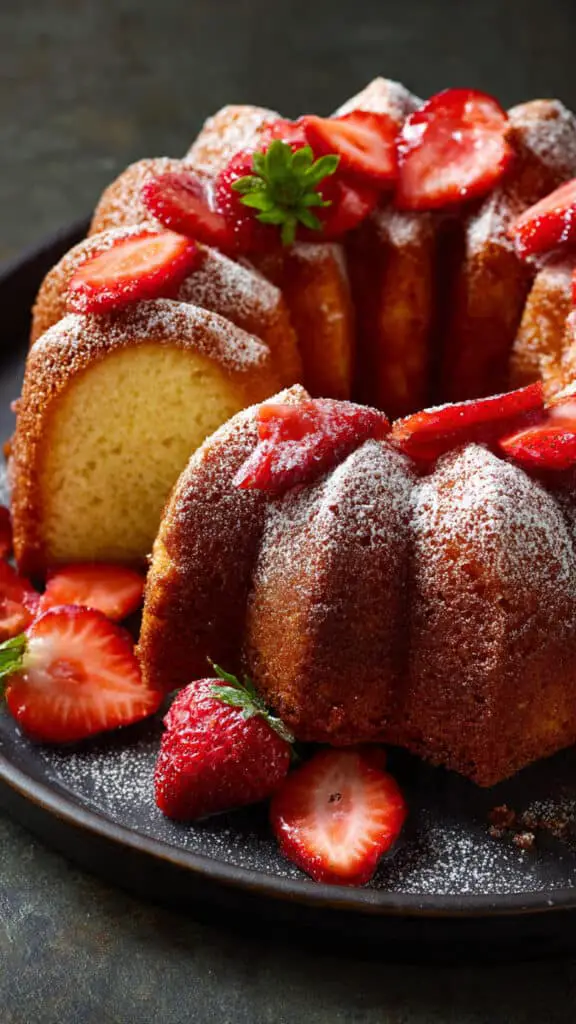 Sweet Strawberry Pound Cake