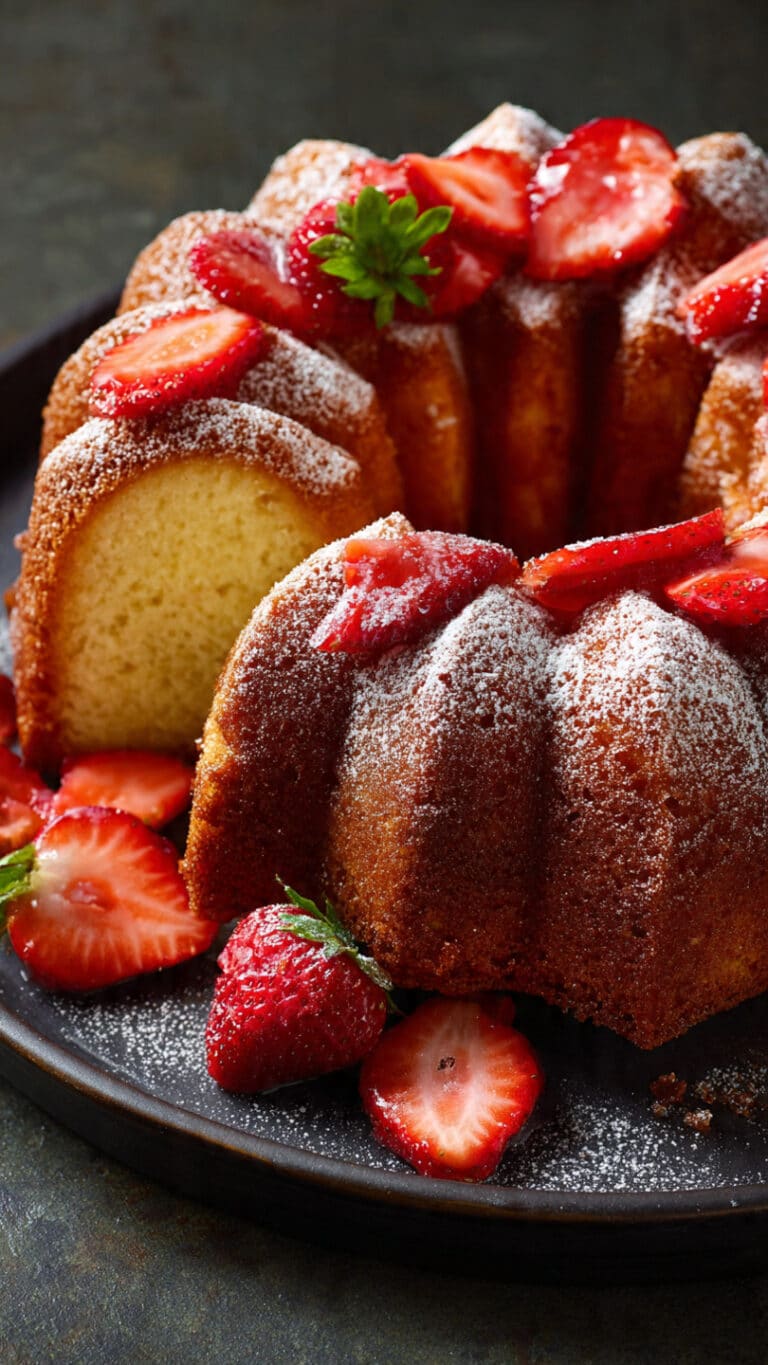 Sweet Strawberry Pound Cake