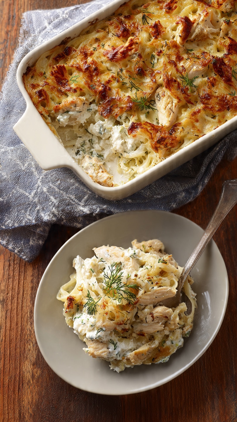 Dump-and-Bake Chicken Tzatziki Casserole