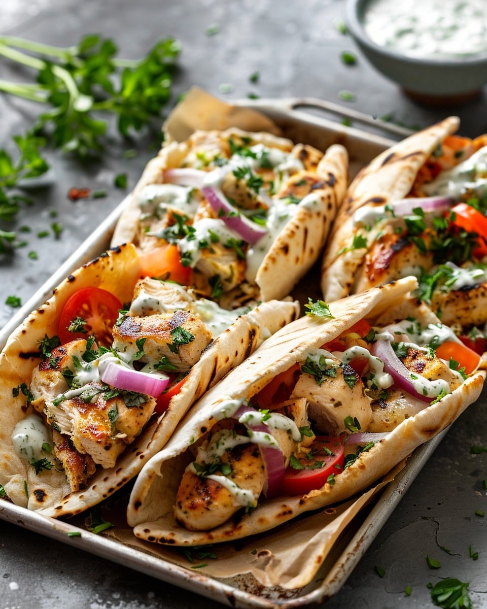 Sheet Pan Chicken Pitas With Herby Ranch