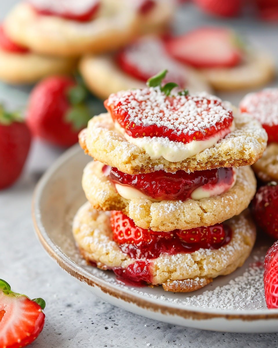 Strawberry Cheesecake Cookies Recipe with Homemade Jam