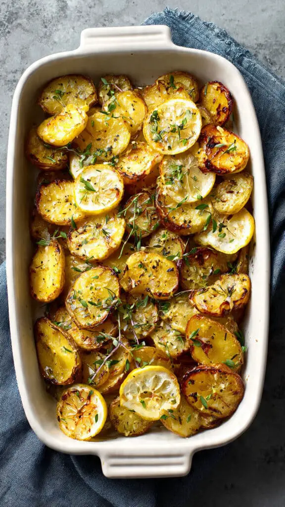 Crispy Greek Potatoes With Lemon Flavor