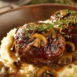 Slow Cooker Herb-Infused Salisbury Steak with Mushroom Gravy