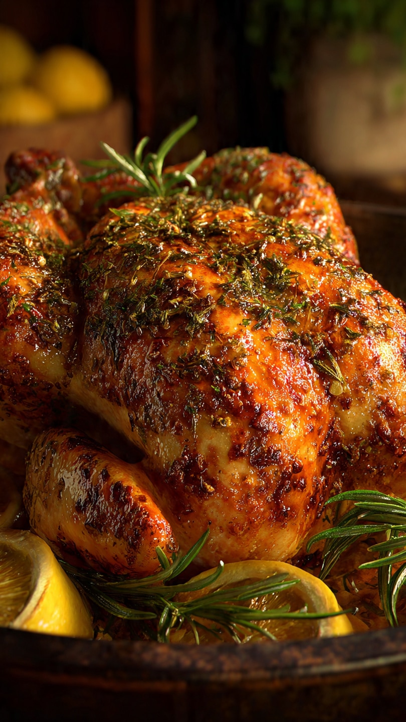 Lemon Herb Pot Roast Chicken