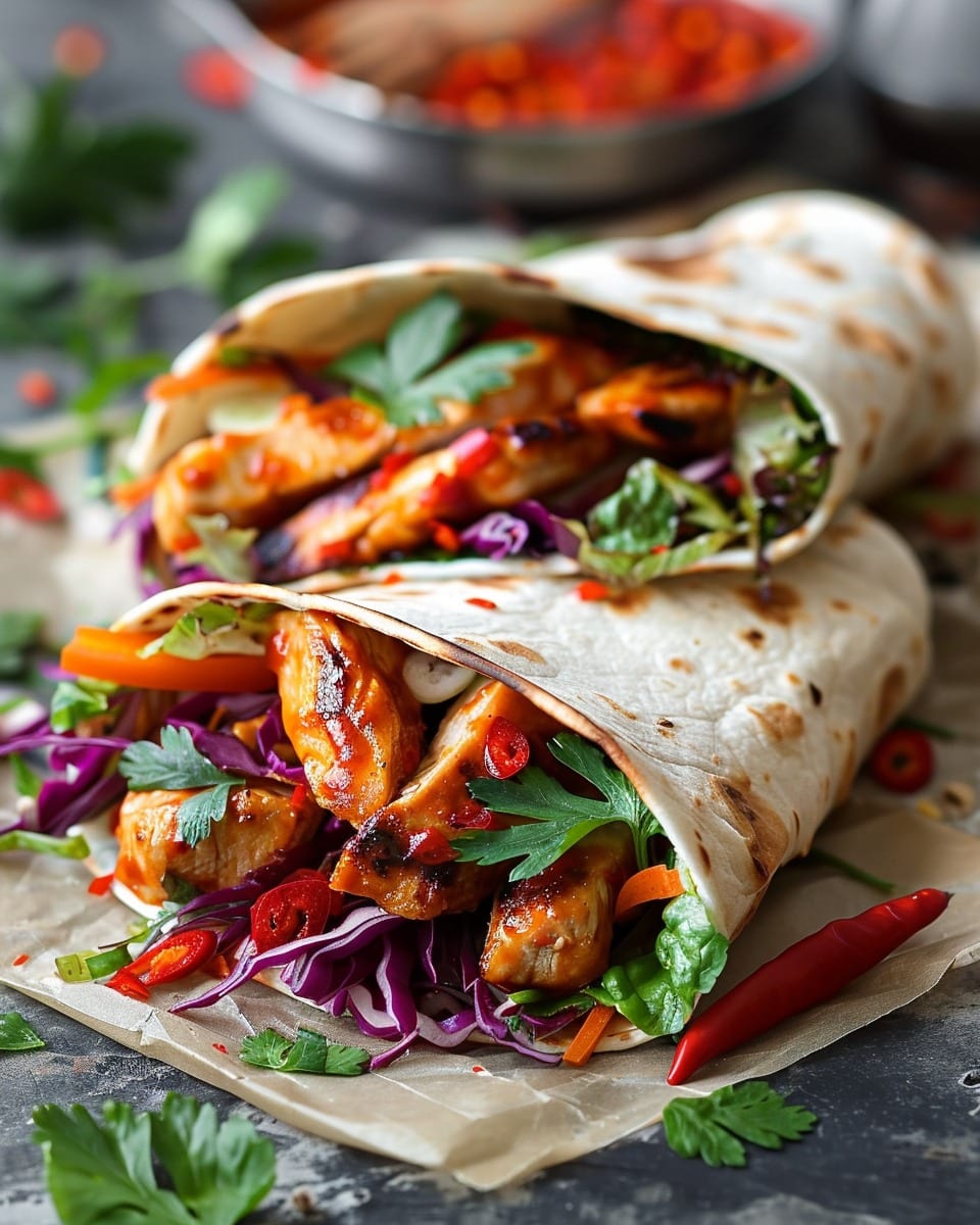 Sweet Chili Chicken Wraps