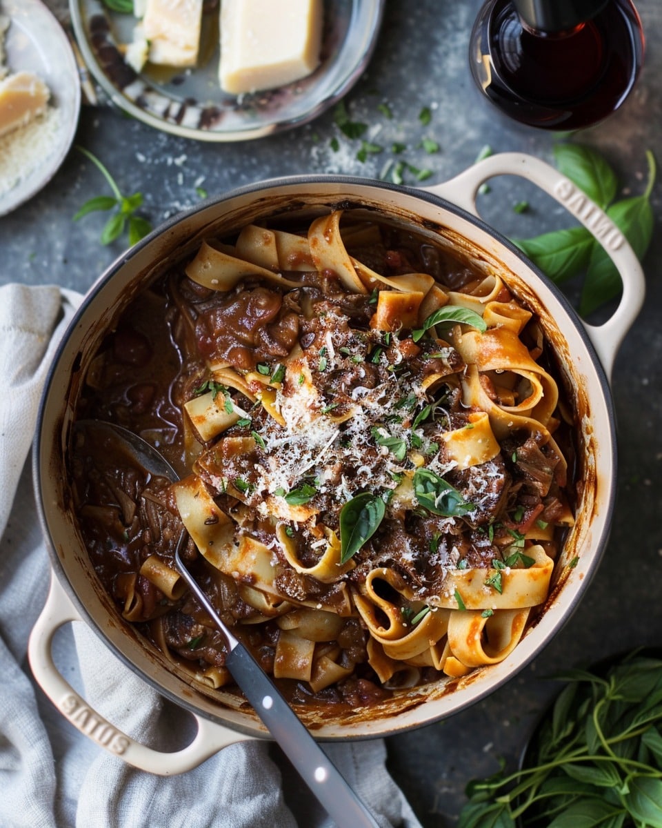 Dutch Oven Short Rib Ragu with Pappardelle