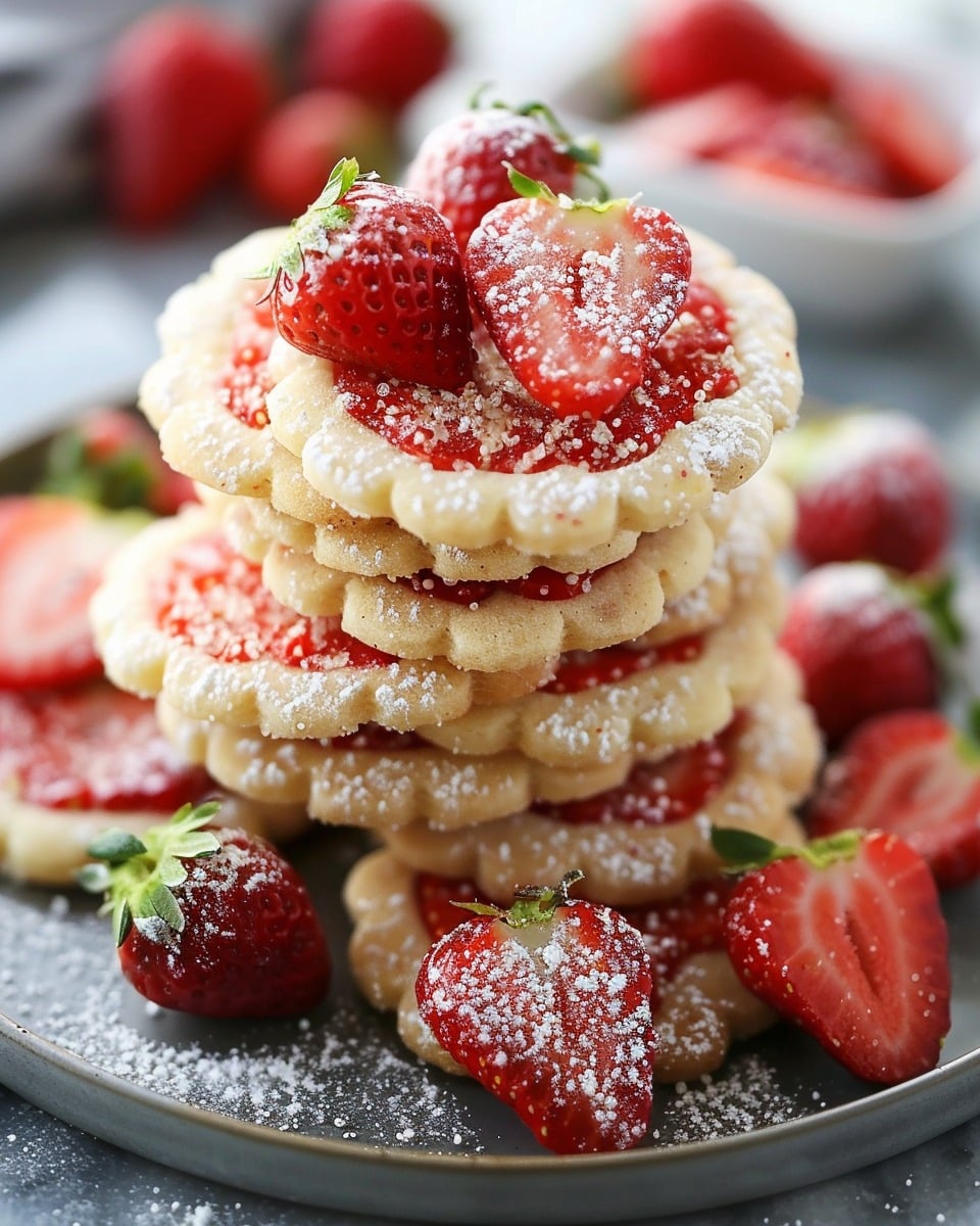 Strawberry Sugar Cookies with Sparkling Strawberry Sugar