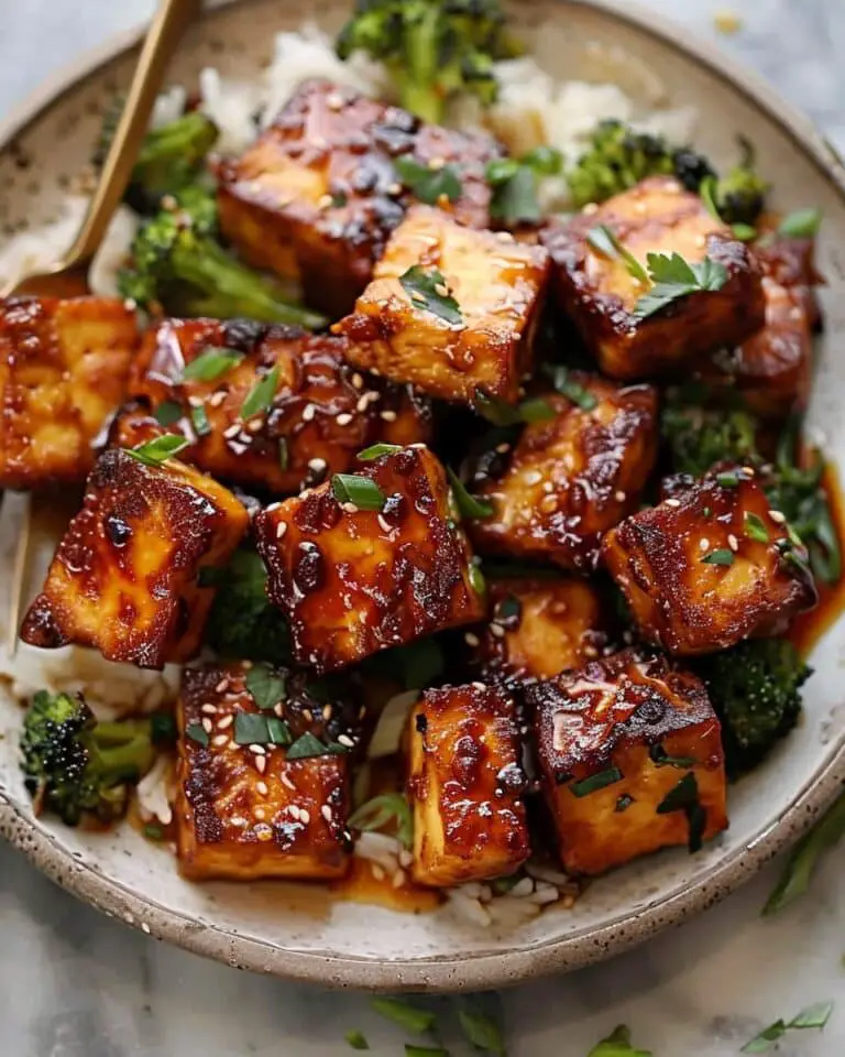 Crispy Honey Garlic Tofu