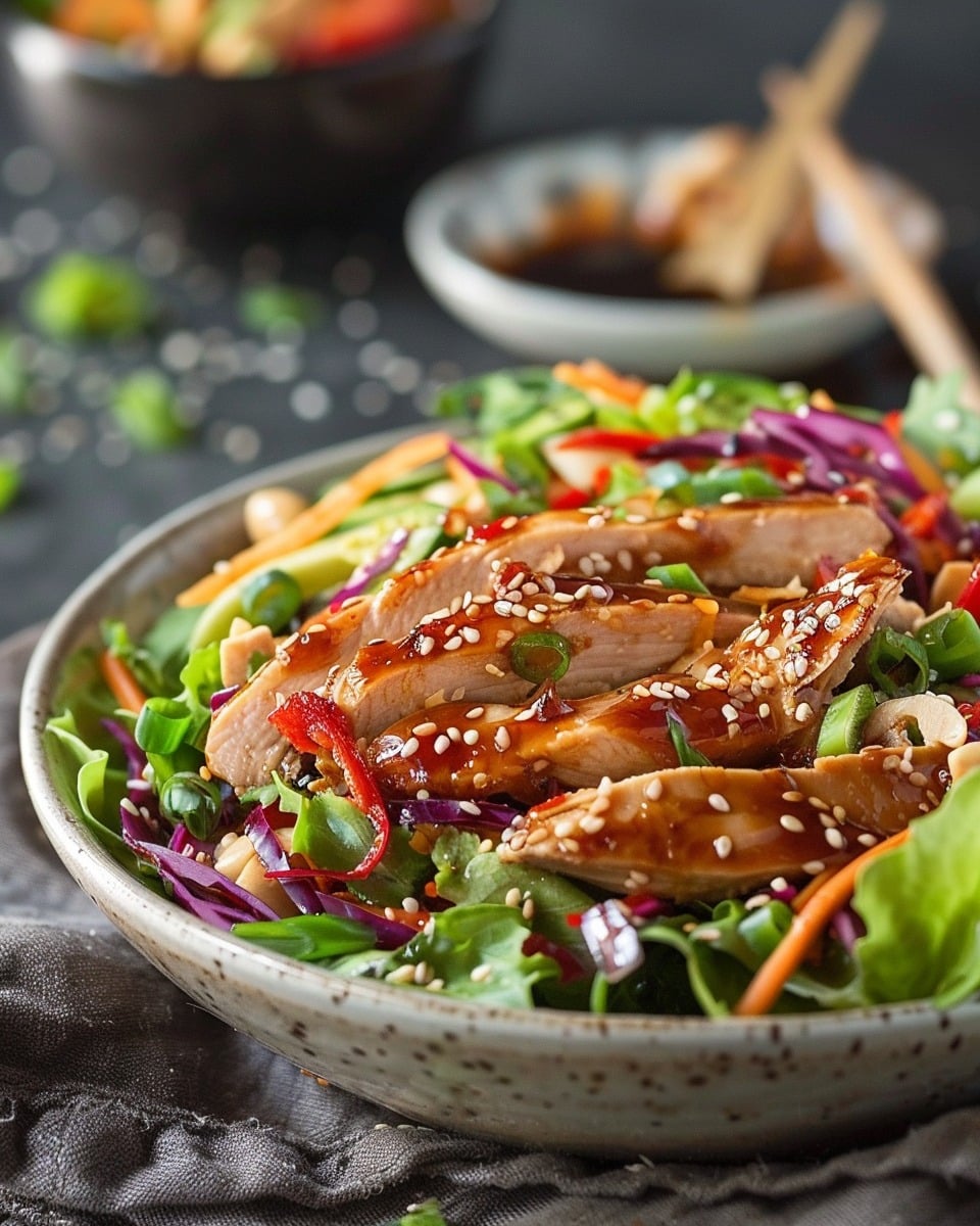 Crunchy Asian Sesame Chicken Salad