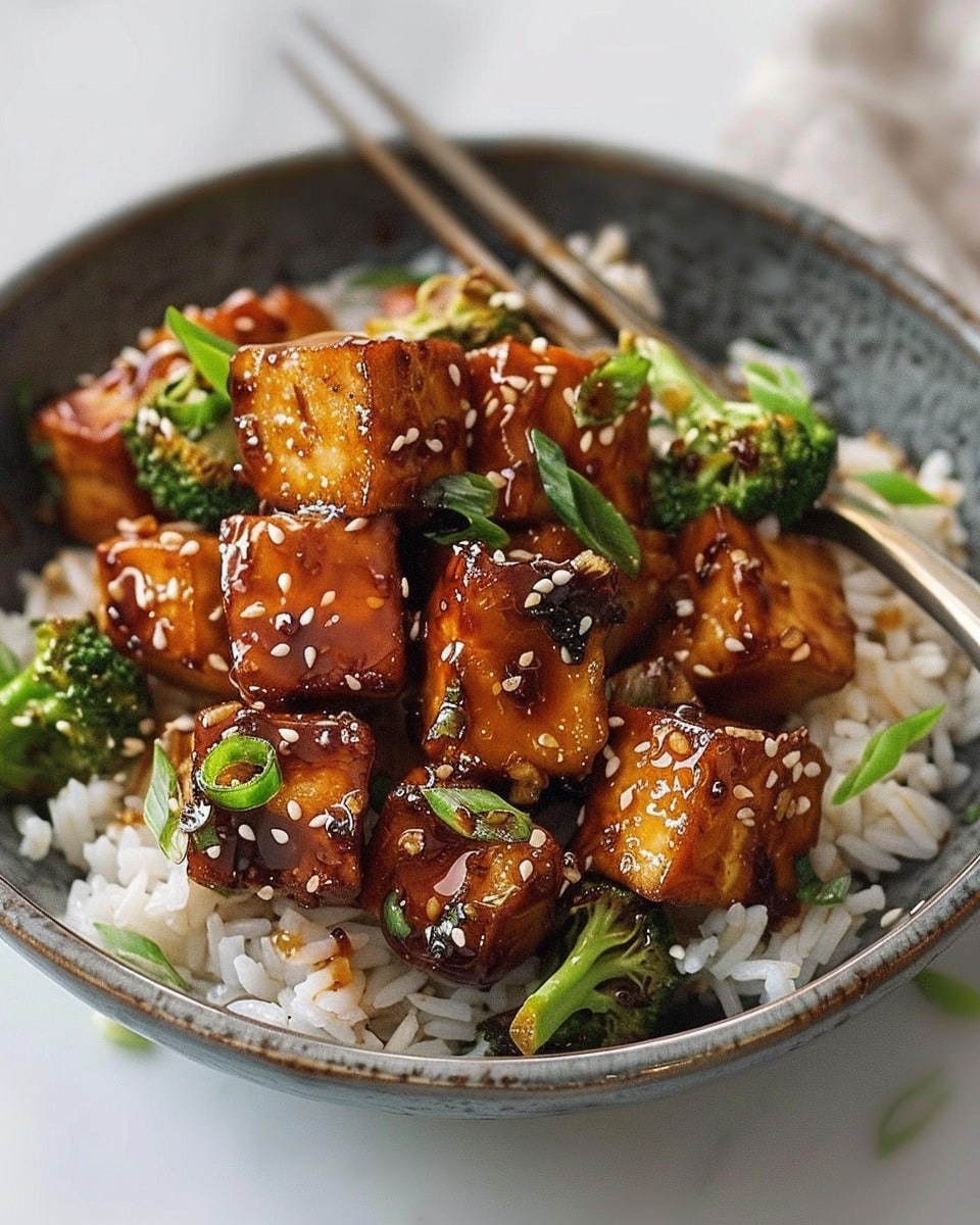 Crispy Honey Garlic Tofu