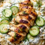 Dump-and-Bake Chicken Tzatziki Rice