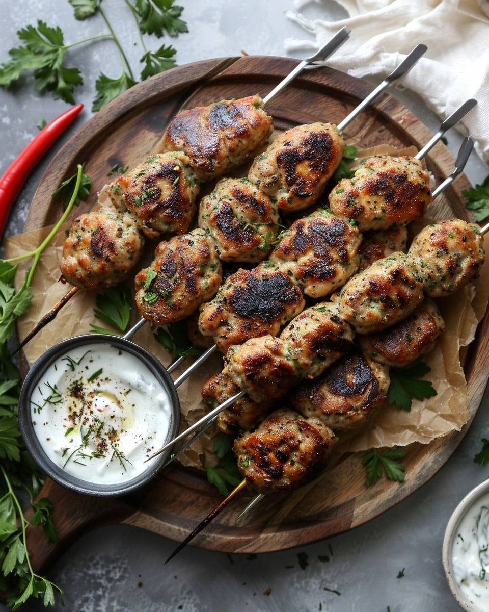 Irresistible Chicken Kofta with Creamy Garlic Yogurt Sauce