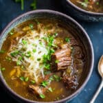 French Onion Beef Short Rib Soup