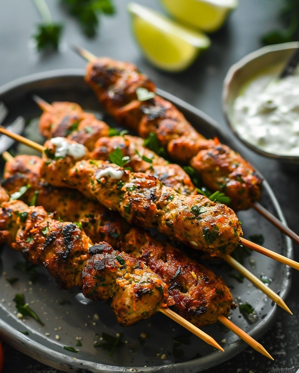 Irresistible Chicken Kofta with Creamy Garlic Yogurt Sauce