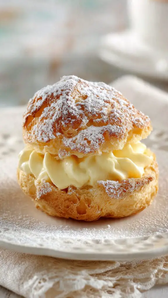 Special Italian Cream Puffs with Custard Filling