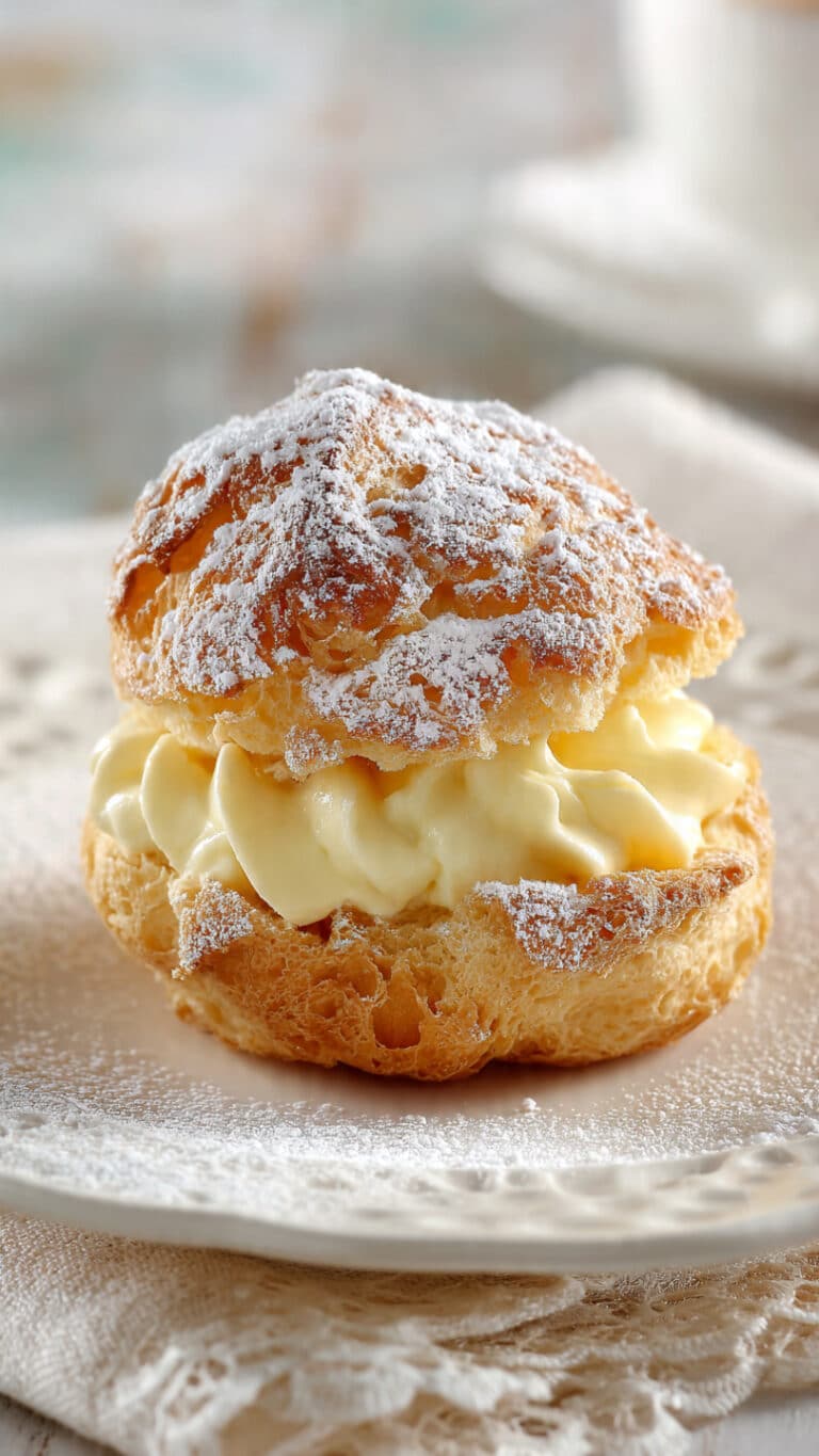 Special Italian Cream Puffs with Custard Filling