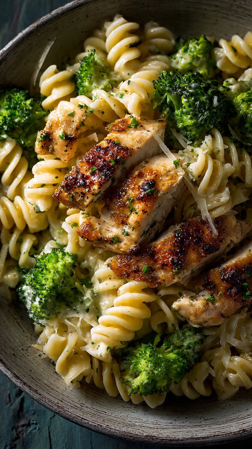 Creamy Rotisserie Chicken Broccoli Pasta