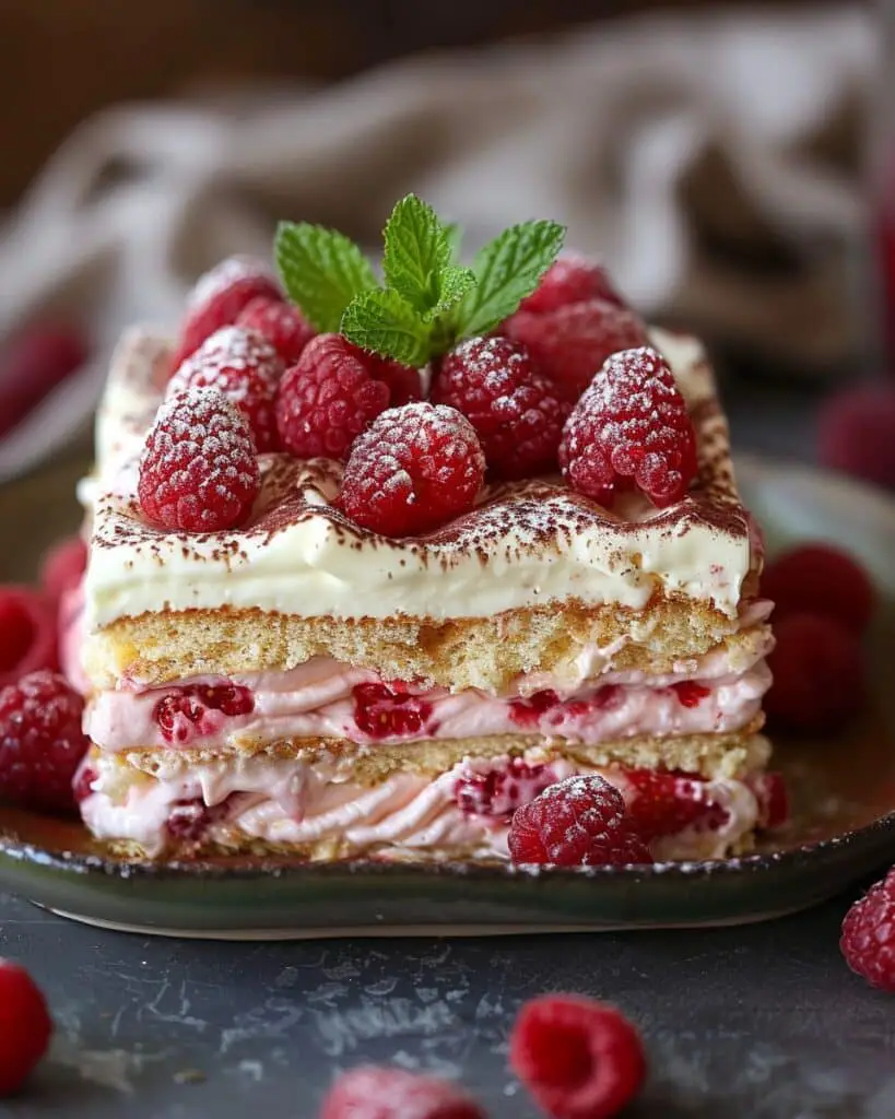 Fresh Raspberry Tiramisu