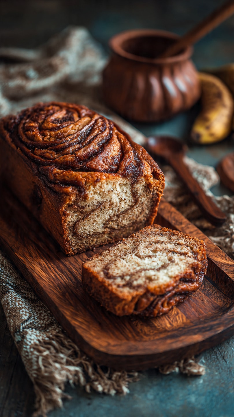 Homemade Cinnamon Swirl Banana Bread