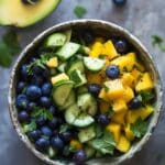 Mango Cucumber Salad with Blueberries and Avocado