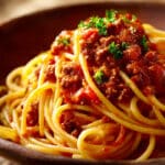 Beef Pasta Recipe in Tomato Sauce