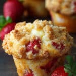 Strawberry Cream Cheese Muffins with Streusel Crumb Topping