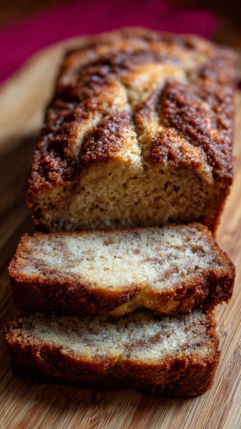Homemade Cinnamon Swirl Banana Bread
