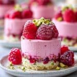 Raspberry Pistachio Mousse Cakes