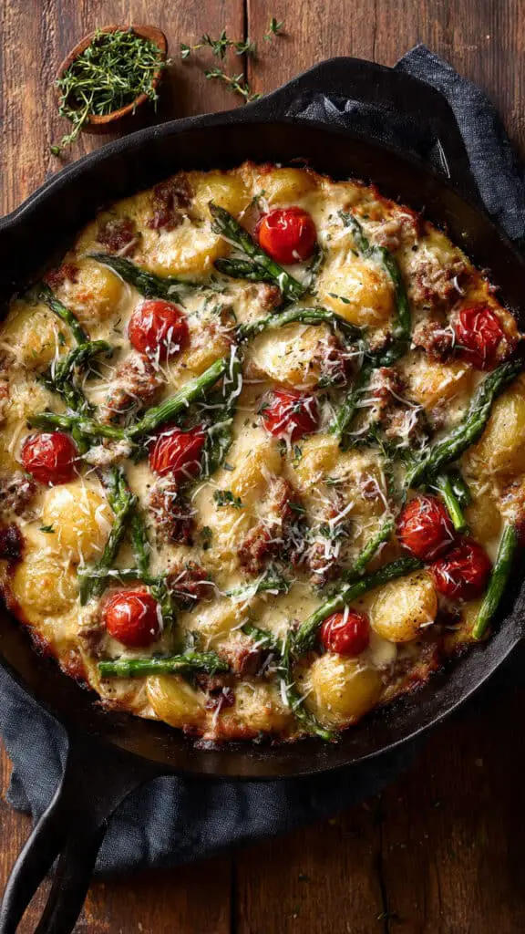 One-Pan Cheesy Meat & Potato Skillet