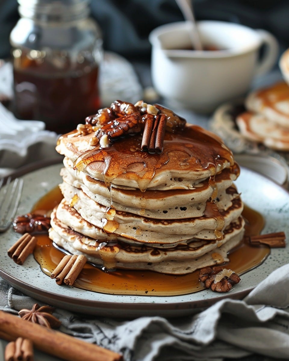 Fluffy Maple Cinnamon Pancakes