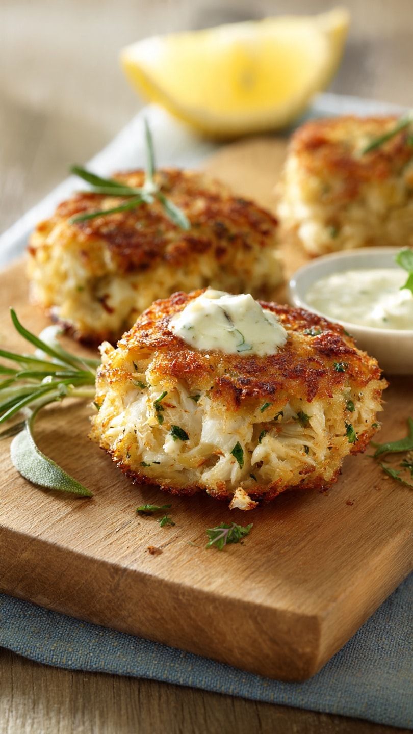 Ruth’s Chris Crab Cakes with Lemon Butter Sauce