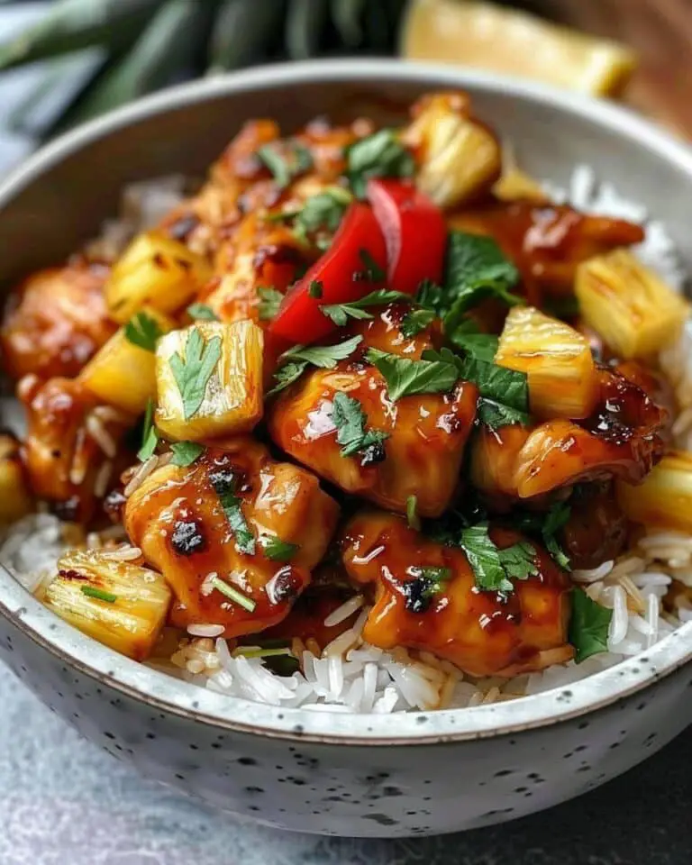 Easy Pineapple Chicken with Rice For Dinner