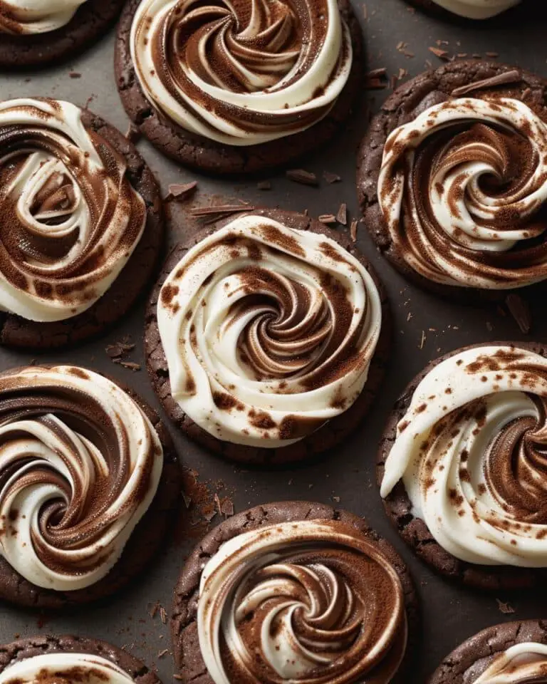 Chocolate Marshmallow Swirl Cookies
