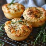 Easy Garlic Rosemary Focaccia Muffins