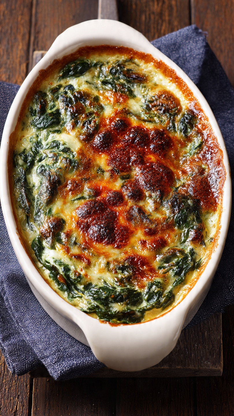 Steakhouse-Style Creamed Spinach Gratin