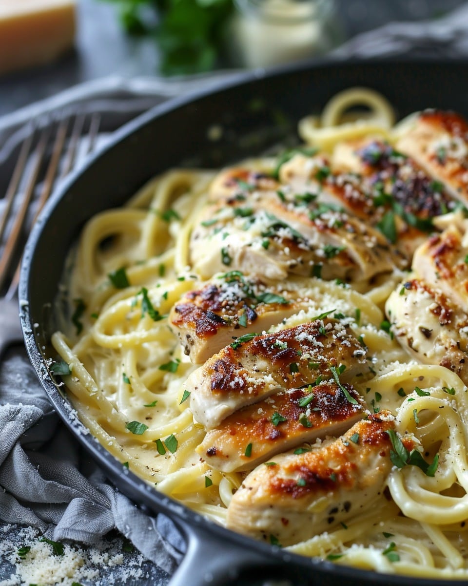 Creamy Garlic Parmesan Chicken Pasta