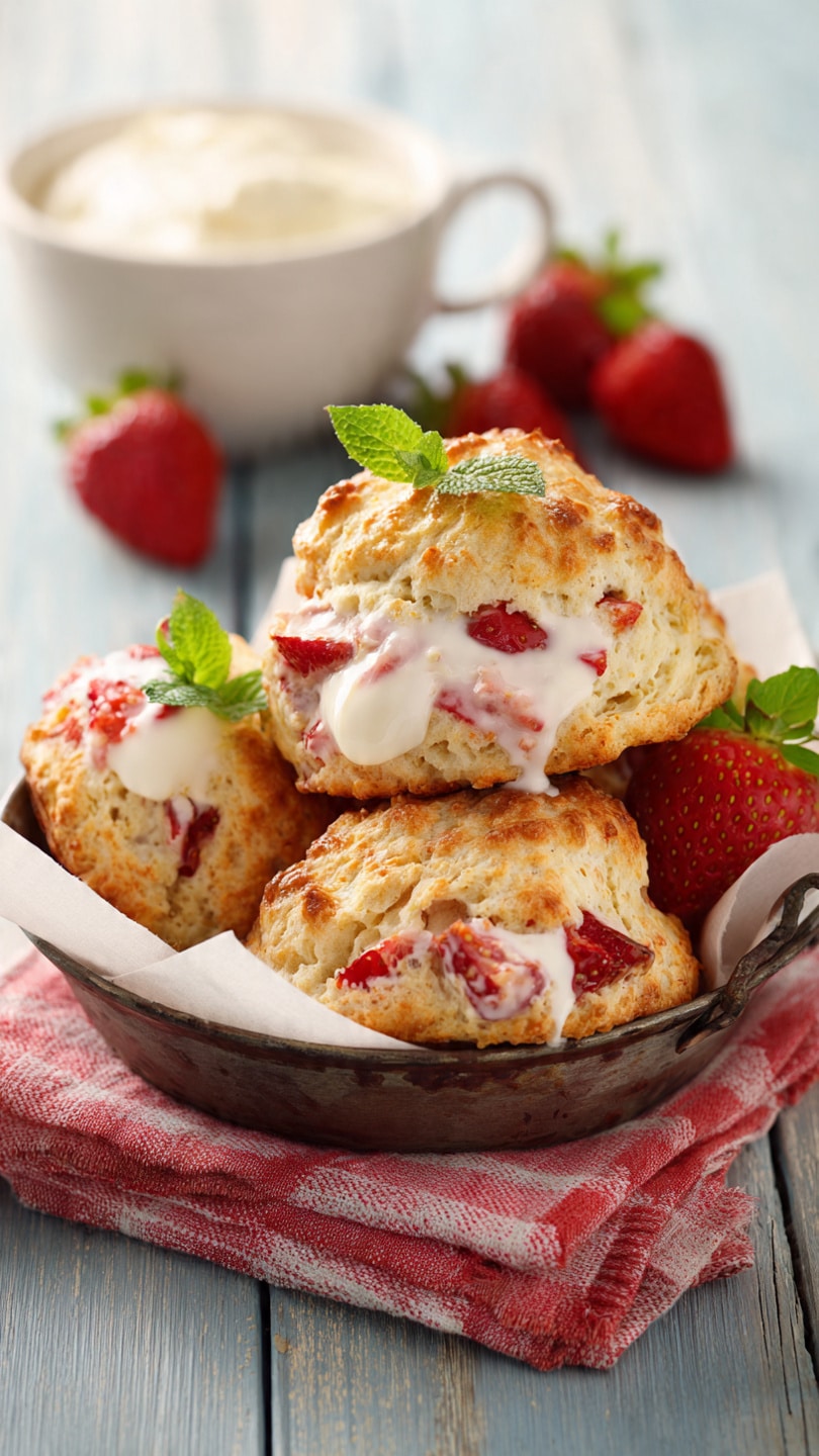 Strawberries and Cream Scones