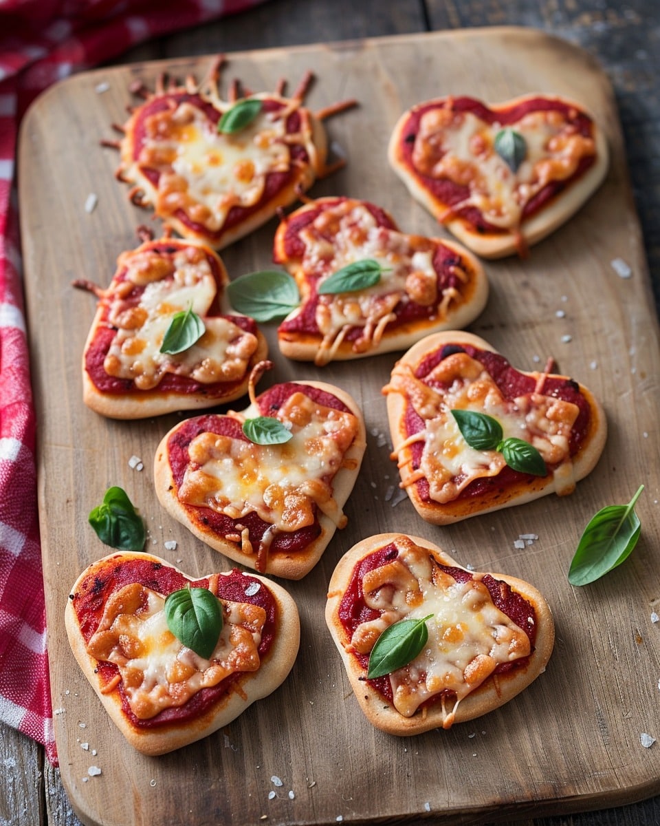 Heart-Shaped Mini Pizzas