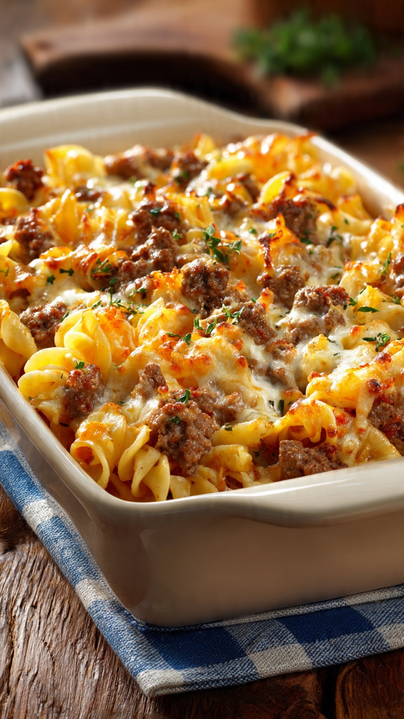 Sour Cream Beef Noodle Casserole