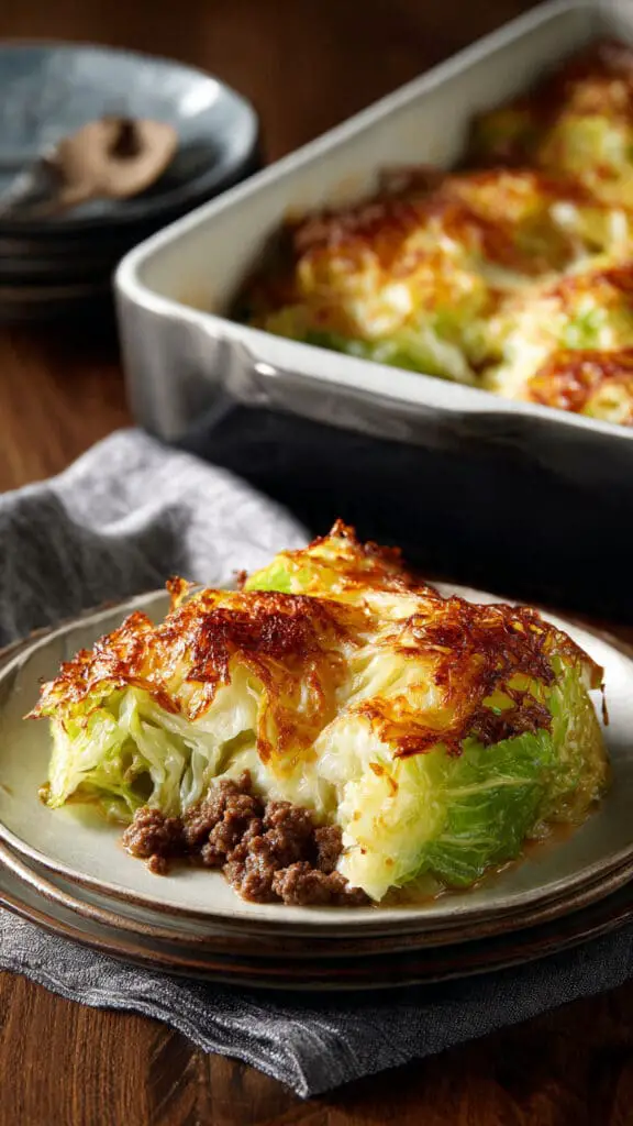Savory Cabbage Beef Bake
