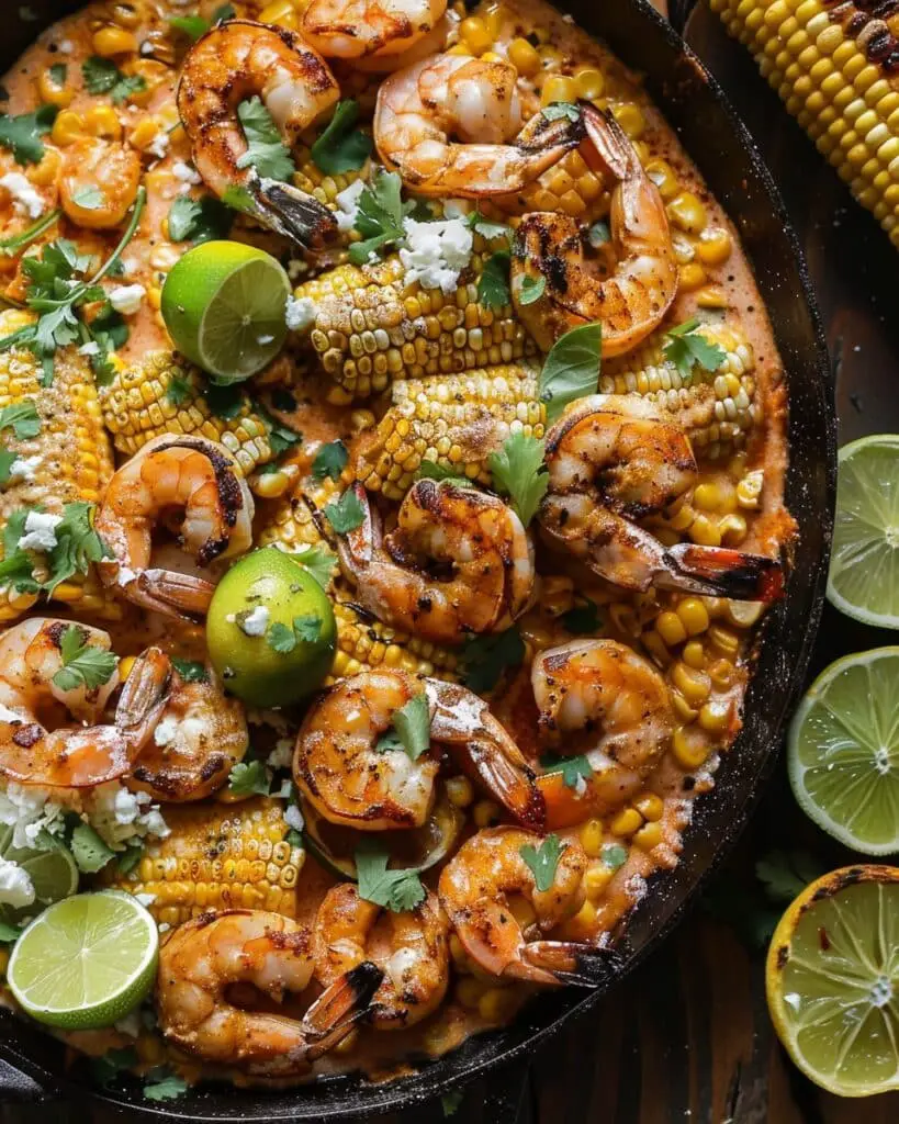 Mexican Street Corn And Shrimp